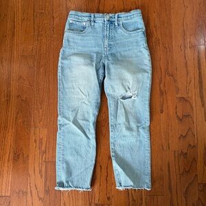Madewell Light Wash Perfect Vintage Straight Jeans 28P